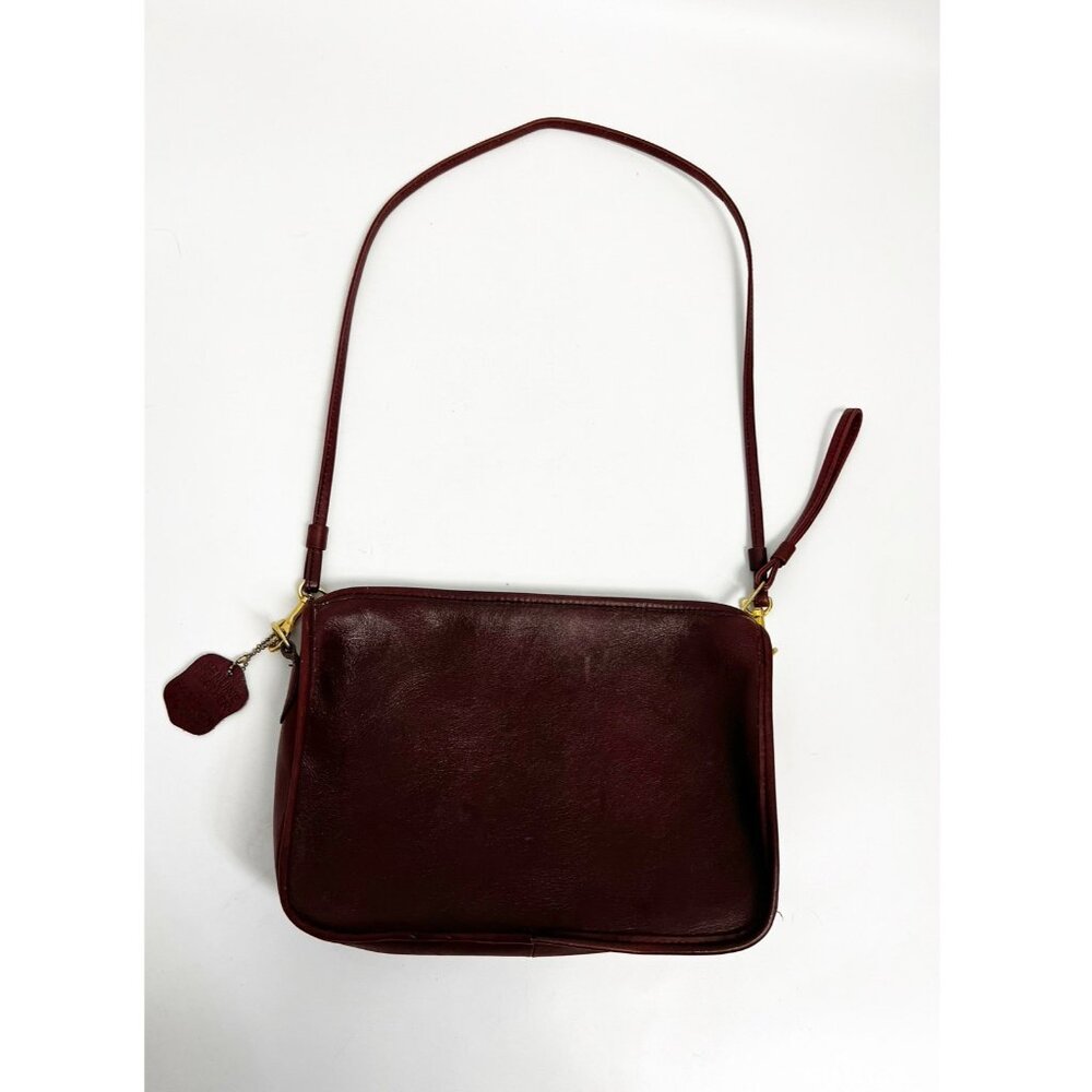 Classic Leather Crossbody Bag in Deep Burgundy - Picture 12 of 13